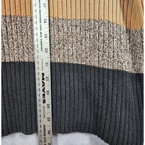 Liz Claiborne Woman Striped Turtleneck Sweater 1X Ribbed Knit career modest - Picture 8 of 14